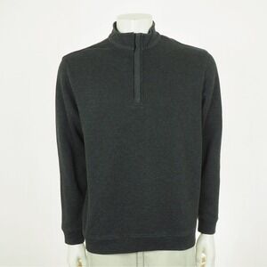 Tiger Woods Team USA Hockey Sweater Mens Large Black Nike Golf 1/4-Zip Pullover